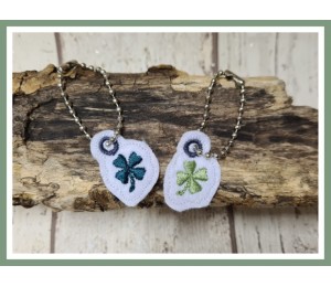 Stickserie ITH - Wunschglas Glücksglas Anhänger & liebe Worte